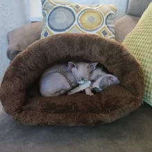 Warm Cat Bed Pet Puppy Cat House Winter Dog Cat Cushion Mat Indoor Basket Cave Kennel