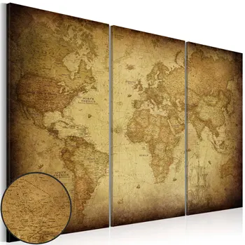 

Table-Old map: triptych-60x40