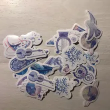 Lote de 46 unidades de pegatinas de papel para diario con bonitos animales Kawaii, pegatinas de papelería para diario Diy para Scrapbooking