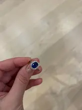 CZCITY-anillo de compromiso de Plata de Ley 925 con gema de rubí y zafiro, para mujeres