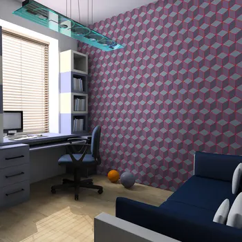 

Wall mural-cubes from red edges-350x270 cm