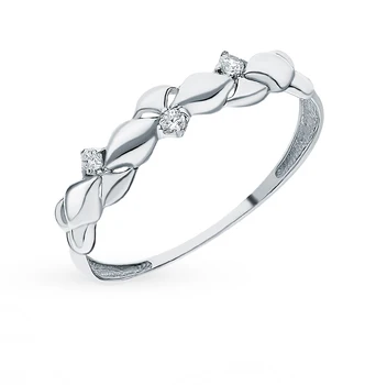 

Silver ring with cubic zirconia sunlight sample 925 test