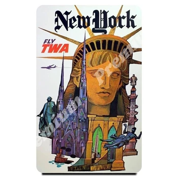 

New York souvenir magnet vintage tourist poster