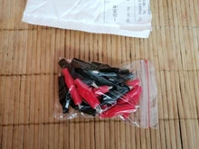 20 Pcs 28MM Black Red Soft Plastic Coated Testing Probe Mini Alligator Test Clips