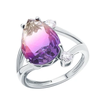 

Silver ring with sieve and cubic zirconium sunlight sample 925