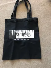 Bolsa de lona para compras para mujer, bolso ecológico de estilo de los 90, bolsa de hombro para chica, Anime Attack on Titan dibujo Kawaii