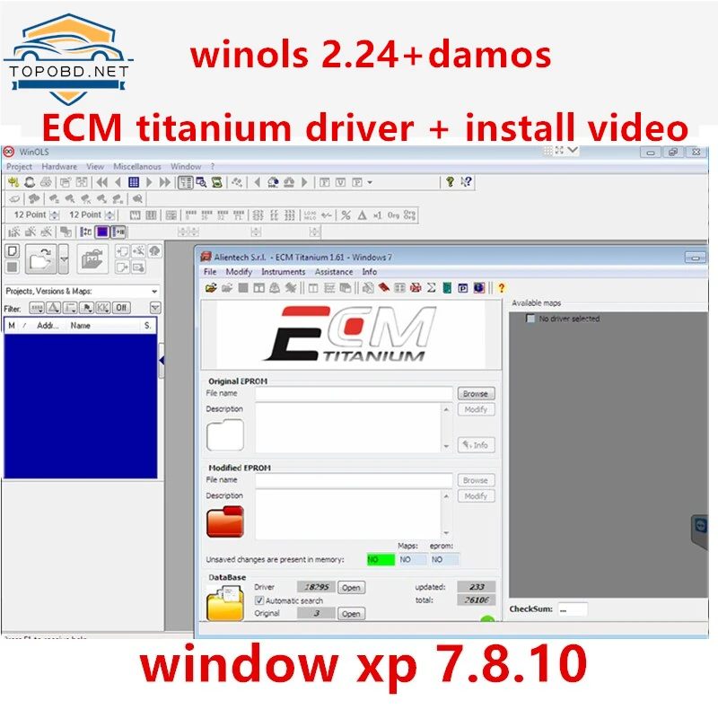 automobile exhaust gas analyzer 2021 Hot Selling Winols 2.24 + Unlock Patch + Damos Files + Video + User Manual + Ecm Titanium 26000 Drivers Download Link or CD car battery reader