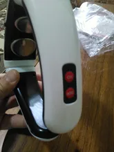 Masajeador eléctrico recargable para cuello y espalda, instrumento de Fisioterapia con 6 modos de Control de potencia, alivio del dolor por infrarrojo