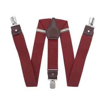 

Suspenders for trousers wide (3.5 cm, 3 clips, red) 17-56403