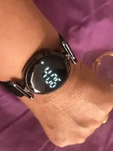 Relojes magnéticos digitales de lujo para mujer, de acero inoxidable, dorado, rosa, LED, de cuarzo, femenino