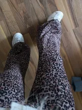 Sweetown marrón leopardo Y2K Joggers de cintura alta pantalones doble capa de red E chica estética Pantalones mujer pantalones de chándal