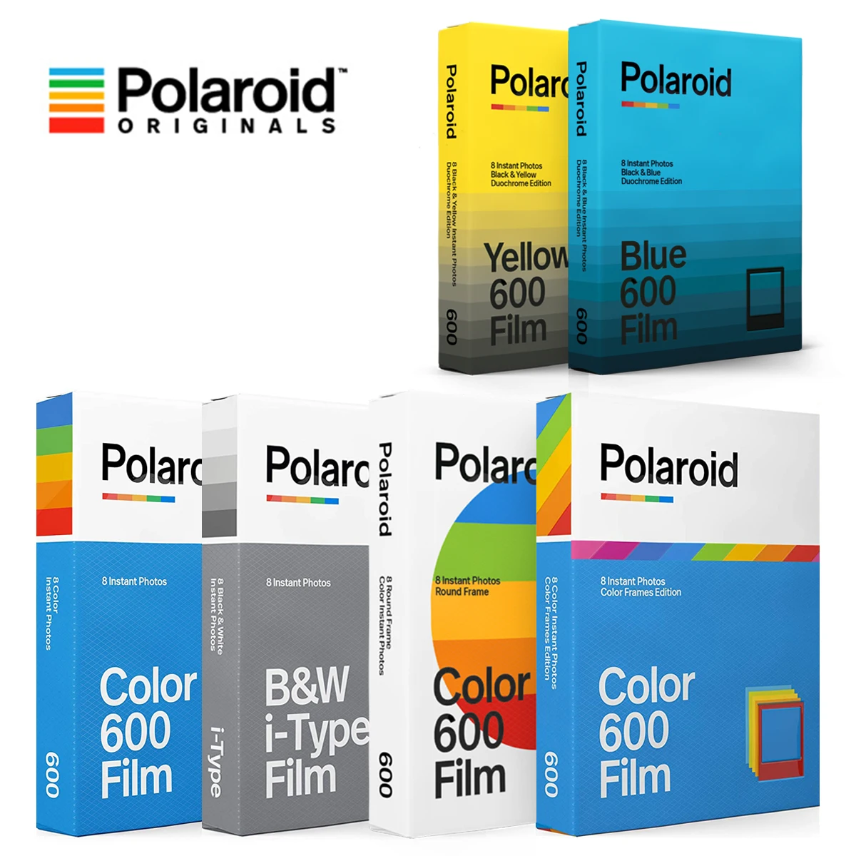 Оригинальная фотобумага Polaroid 600 B &amp W цветная пленка для мгновенной печати 8