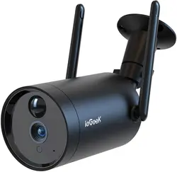 Iegeek bateria câmera de segurança 1080p 2.4g wifi câmera de vigilância ip em casa, visão noturna atualizada, detecção de movimento pir