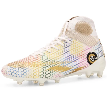 

Size 35-46 Ankle Men Football Boots Long Spikes Man Soccer Shoes Outdoor Grassland Men's Football Shoes Soft Children Athletic