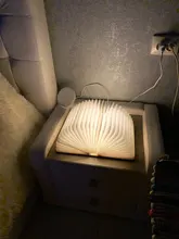 Table-Lamp Desk Led-Book Night-Light Wooden Magnetic Home-Decoration Foldable Creative