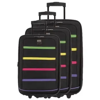 

BAG FRANCE-Set of 3 suitcases elastic with 2 wheels polyester