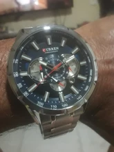 Curren-reloj para hombre, de cuarzo con cronógrafo, de pulsera, resistente al agua, deportivo, de acero inoxidable, masculino