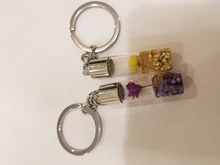 Llavero creativo de flor seca para mujer y niña, llaveros brillantes de flor eterna, colores surtidos, accesorios para bolso de coche