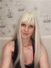 Pelucas de cabello Natural para Mujeres Afro, pelo sintético largo y liso, color marrón ombré, resistente al calor, a la moda, para Cosplay diario