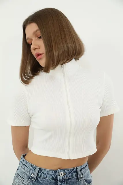 여름 패션의 새로운 정석: Womens Zippered Blouse