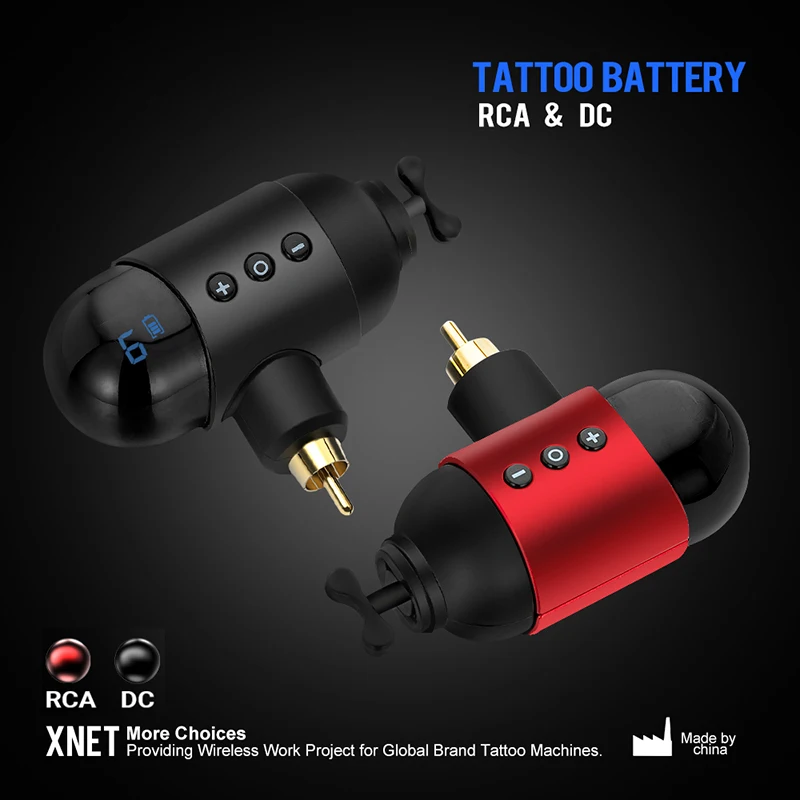 

Newest Wireless Tattoo Power Supply LED Screen 1700mAh RCA or DC Connector Power Bank For Tattoo Adjustable Volte Tattoo Supply