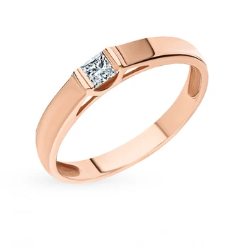 

Gold ring with diamonds sunlight sample 585