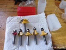 Broca con rodamiento para fresadora de madera, herramienta de carpintería de carburo de tungsteno, vástago de esquina redonda Sobre enrutador, 8mm, 1 Uds.