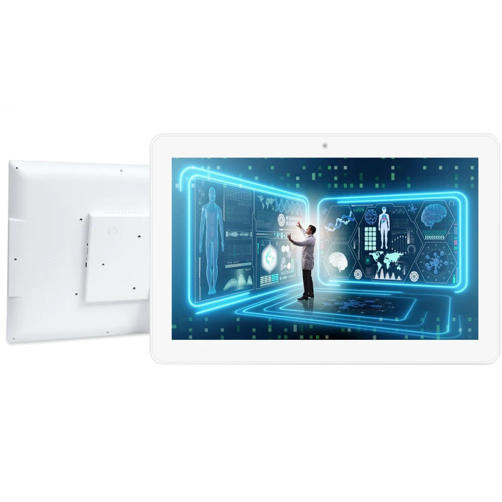 

18.5 inch Android touch screen interactive advertising display white open source, wifi, Ethernet for network, rooted