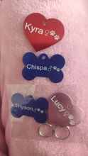 Etiqueta de aluminio para perro 2 unids/lote Etiqueta de Mascota, grabado personalizado gratis, equipaje personalizado para perro y gato, etiqueta para perro, forma de corazón personalizada
