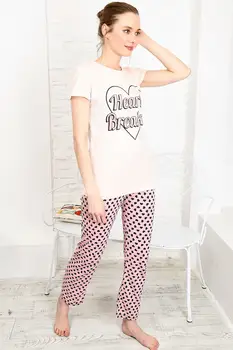 

Trend Alacati Style Women Printed Pajamas set ALC-X3926