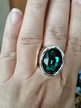 Anslow de joyería de moda de calidad superior Retro Oval grande anillo de dedo de cristal para las mujeres parejas de mujeres regalo de día de San Valentín LOW0041AR