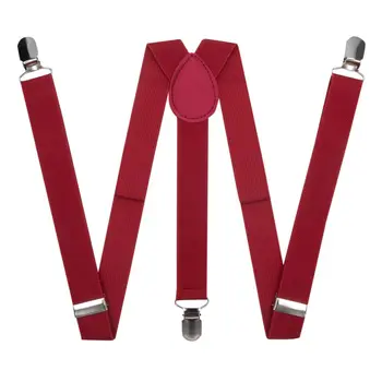 

Pants suspenders narrow (2.5 cm, 3 clips, red) 54164