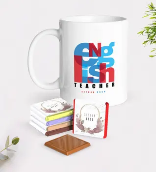 

Personalized English Teacher White Mug and Chocolate Gift Seti-10