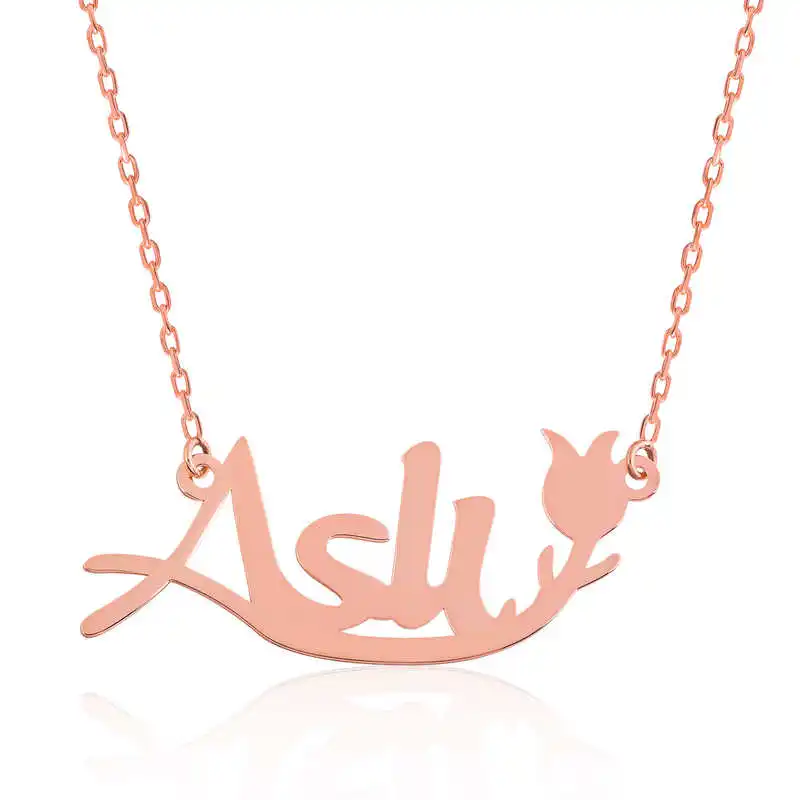 

Sterling silver Personalized Tulip Pattern Is Lady Necklace