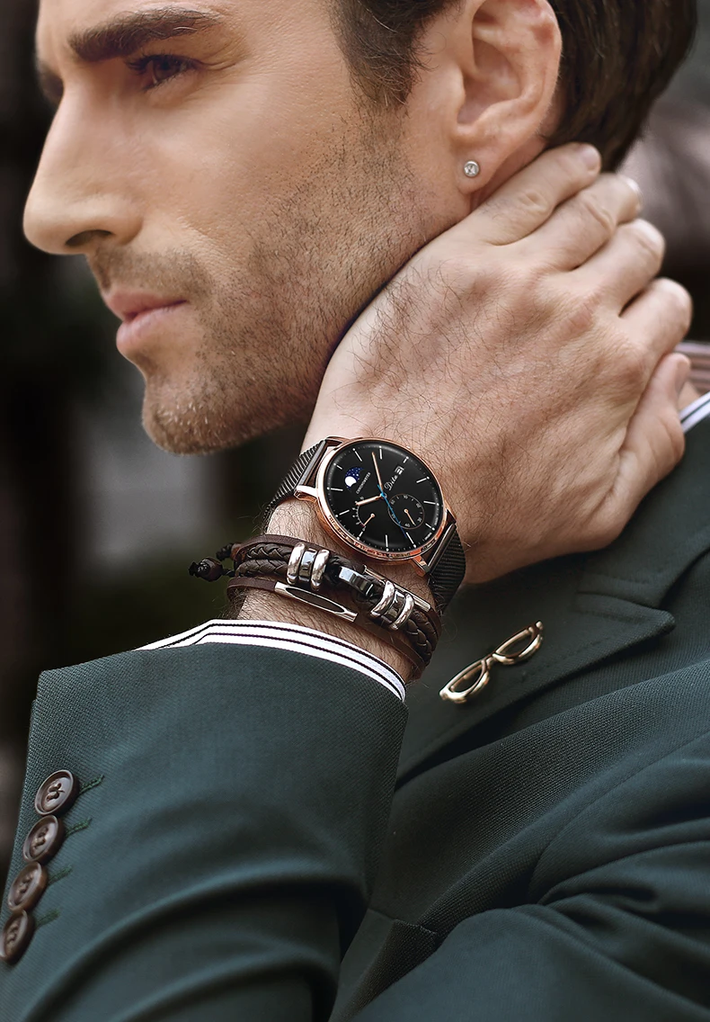 Новые модные мужские часы от ведущего бренда, Роскошные военные кварцевые часы с большим циферблатом, кожаные водонепроницаемые спортивные мужские часы с хронографом