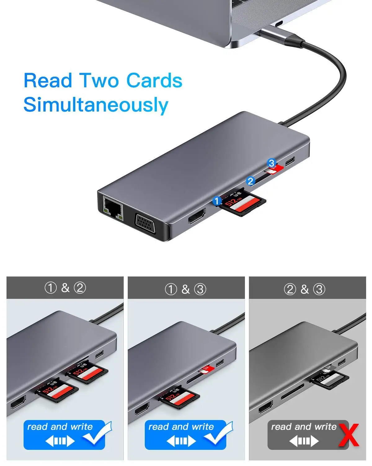 13 em 1 Hub tipo c Irealthink Tipo-c Adaptador Hdmi c Macbook Pro Acessórios Doca Divisor Usb Hub - Imagem 5