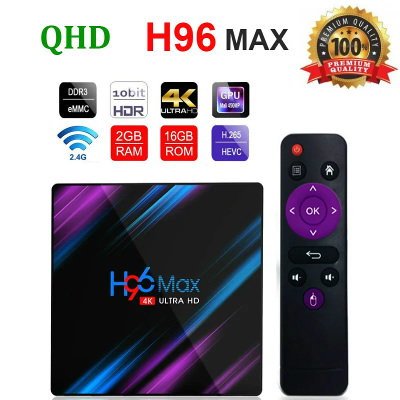 ТВ приставка Leadcool H96 MAX QHD Pro Android 10 0 четырехъядерный процессор Amlogic Rockchip 3318 Смарт 32