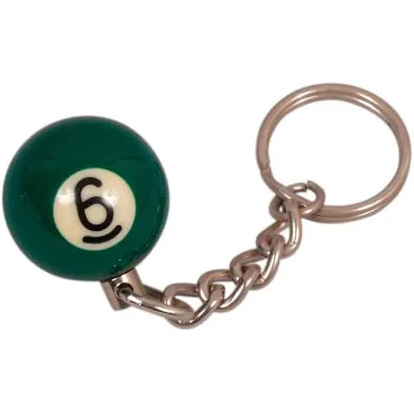 Billiard Ball Keychain 25mm No. 6 Snooker & Billiard Accessories AliExpress