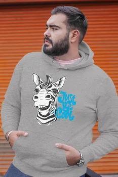 

Angemiel Wear Just Be Cool Zebra Gray Men 'S Hooded Sweatshirt