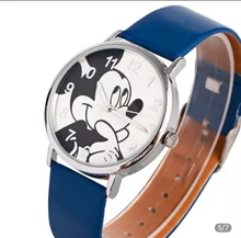 Reloj con dibujos animados de Mickey para mujer, cronógrafo deportivo para niño y niña, relojes de cuarzo de cuero, novedad de 2019