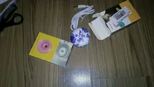 Mini Donut Ultrasonic Humidifier Blue And White Porcelain Aromatherapy Diffuser Mist