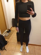 Gym Clothing Leggings Sportswear Crop-Top Yoga-Set Fitness Long-Sleeve Seamless Workout