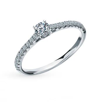 

Gold ring "diamonds of Yakutia" sunlight sample 585