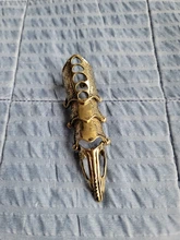 Anillo de doble dedo con armadura de nudillo para hombre, 1 unidad, Punk, gótico, Punk, Color plateado, anillos tipo fantasma