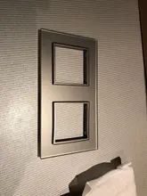 Double-Glass-Panel Wall-Switch Livolo Pearl White Luxury Crystal for 