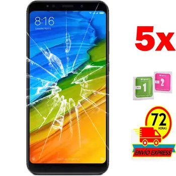 

5x Protectors Screen Tempered Glass for for Xiaomi Note Redmi 5 (Not Full SEE INFO)