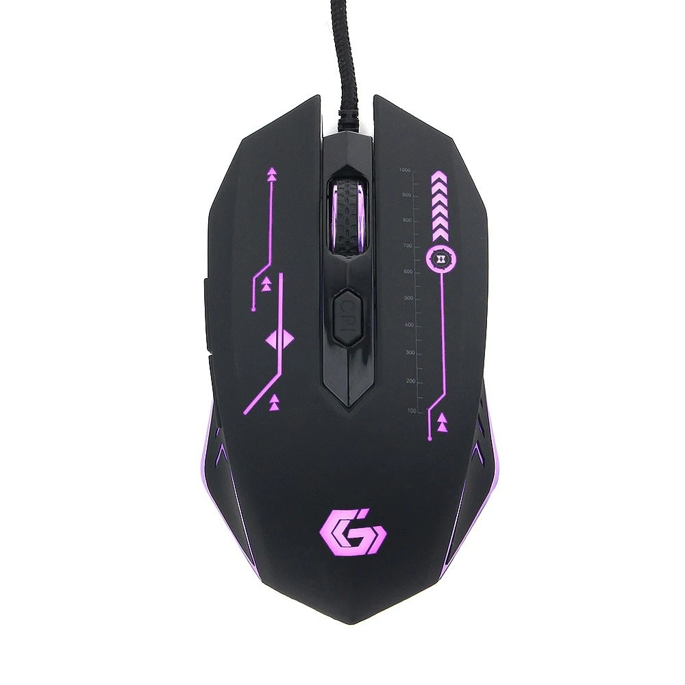 Мышь проводная Gembird MG-510 (USB, игровая, 5 кн., 3200DPI, 1000 Гц, подсветка, ПО для создания макросов) (MG-510) Мышь проводная Gembird MG-510 (USB, игровая, 5 кн., 3200DPI, 1000 Гц, подсветка, ПО для создания макросов) (MG-510)