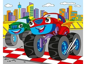 

Canvas with paints 20*25 cm "fast machines" Red Cat x-0385/PK
