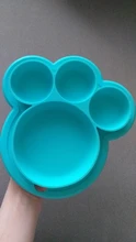 Plato de alimentación de silicona para bebé, vajilla de entrenamiento sin BPA con succión para niño, platos coloridos con bonitos dibujos de oso