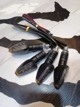 Intermitentes LED universales para motocicleta, indicador de luces intermitentes cortas, accesorios de Color ámbar, Uds.